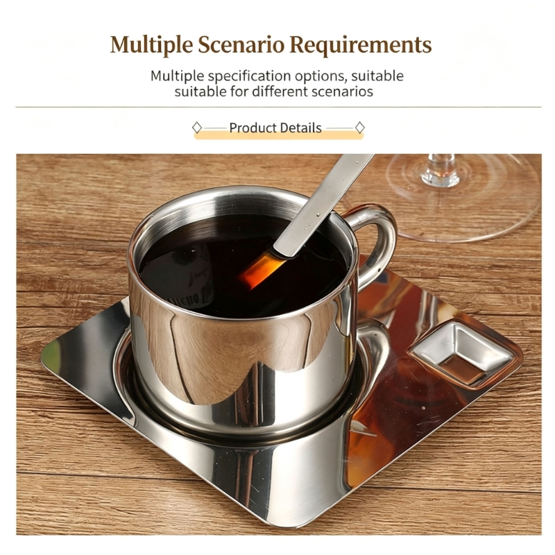 Coffee Tea Break - Juego tazas café metal para rutinas