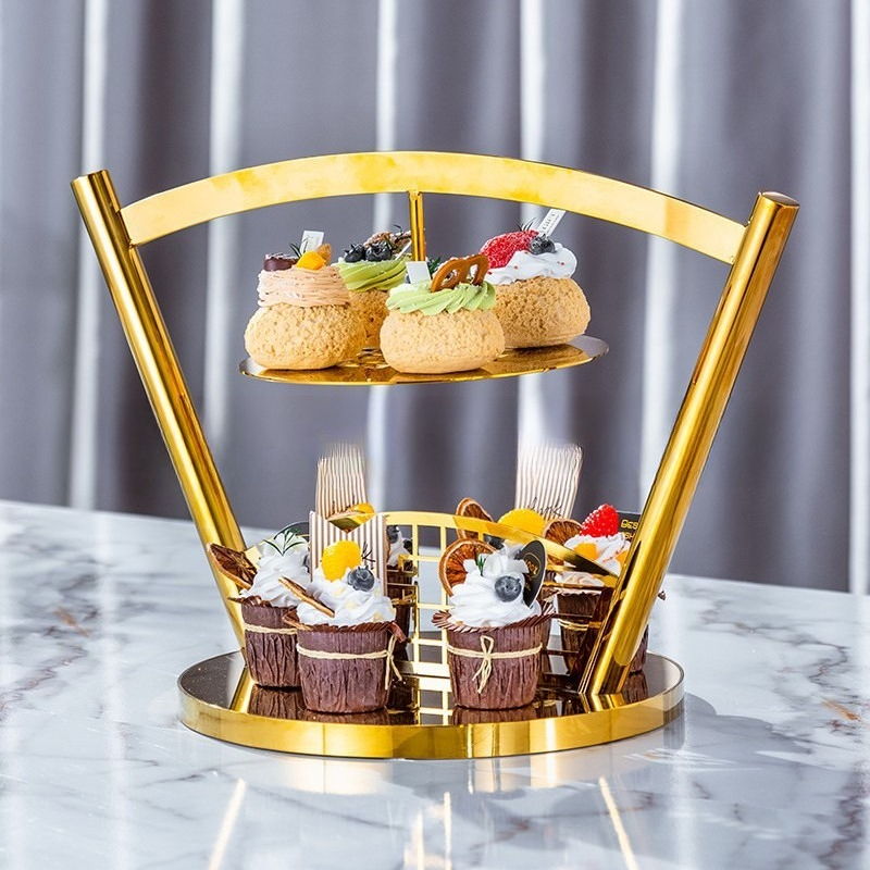 Coffee Tea Break - Estante de tres niveles para aperitivos