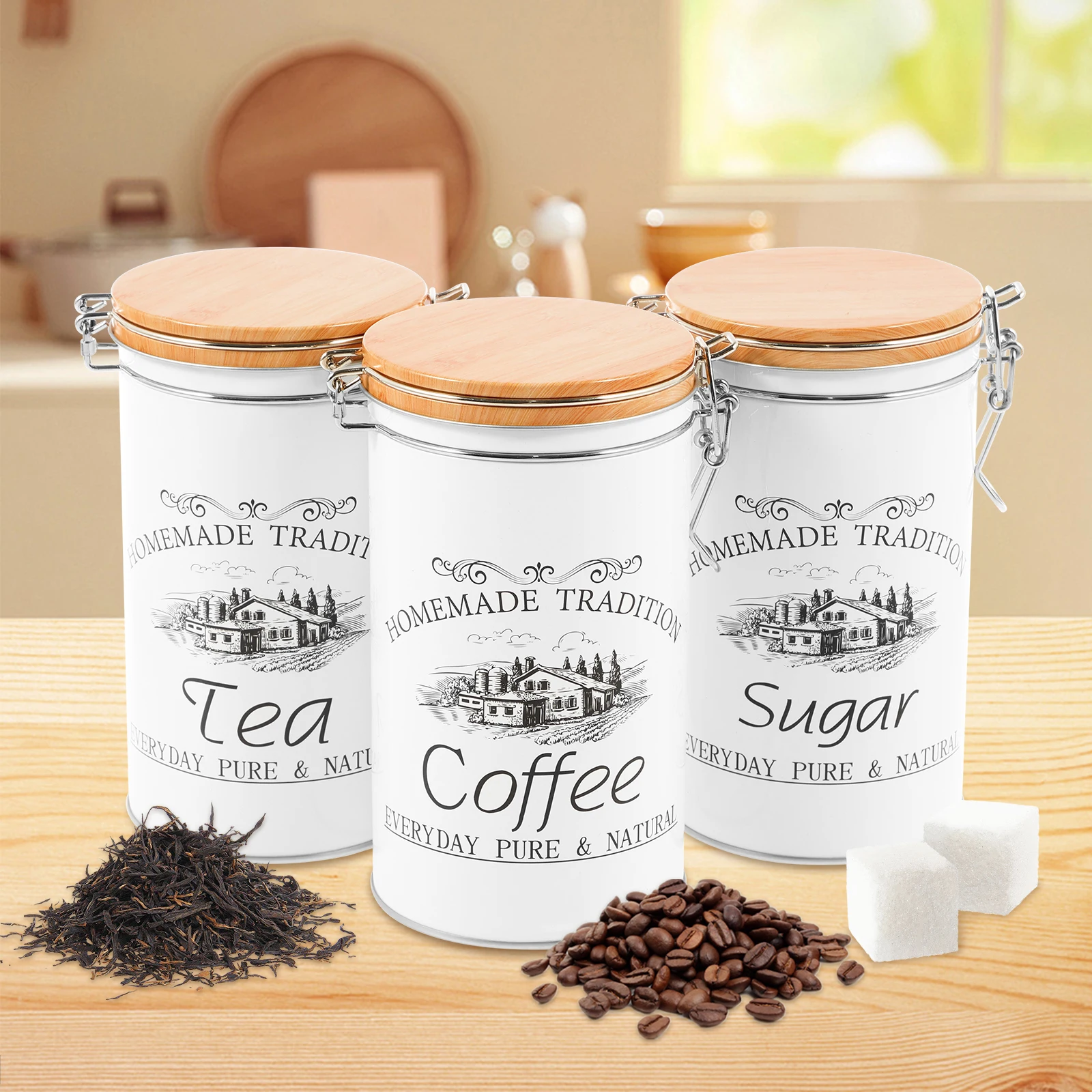 Coffee Tea Games - 3 unids/set de botes de azúcar