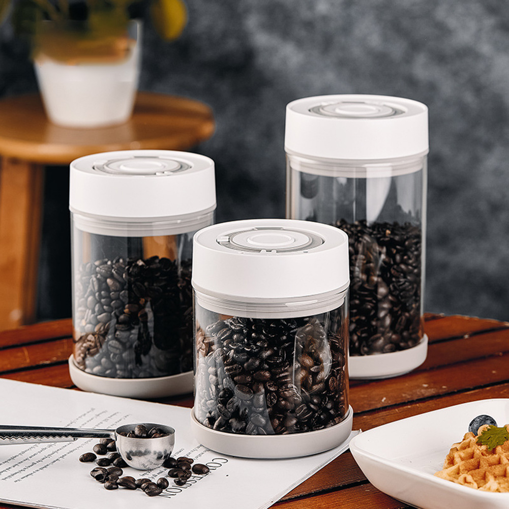 Coffee Tea Beans - Tarro de vidrio a prueba de