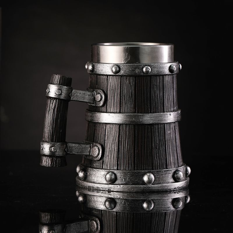 Coffee Tea Pictures - Vaso de cerveza con efecto madera,