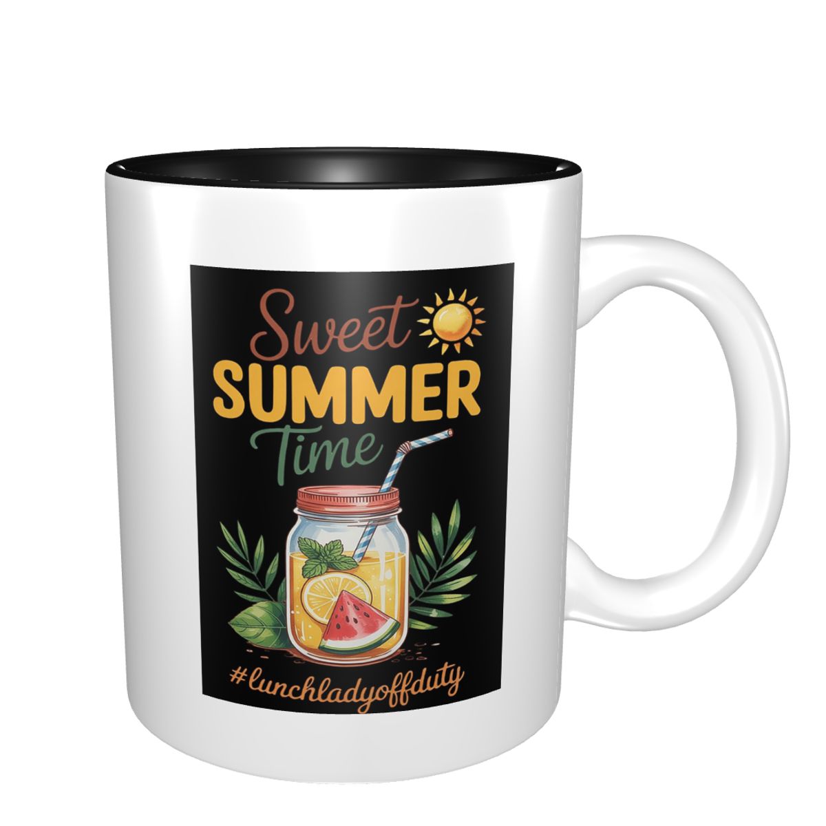 Coffee Tea Break - Taza de cerámica divertida con diseño