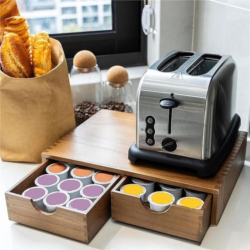 TFTP-Organizador de madera par - Coffee Tea Drawer Organizer reseña y precio
