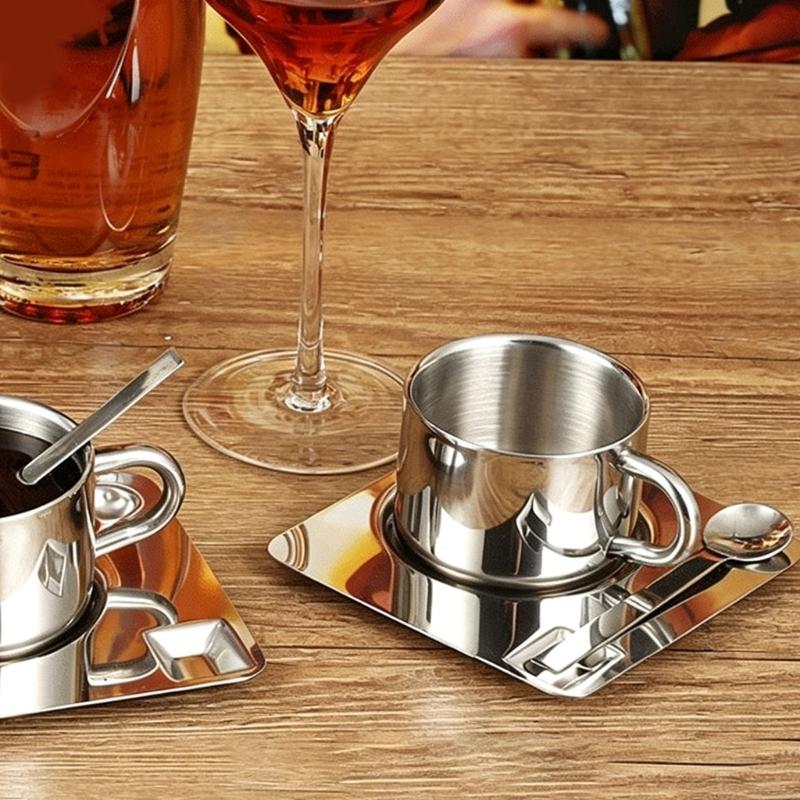 Juego tazas café metal para ru - Coffee Tea Break reseña y precio