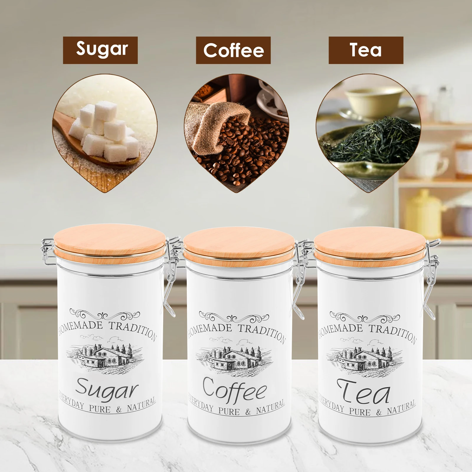 3 unids/set de botes de azúcar - Coffee Tea Games reseña y precio