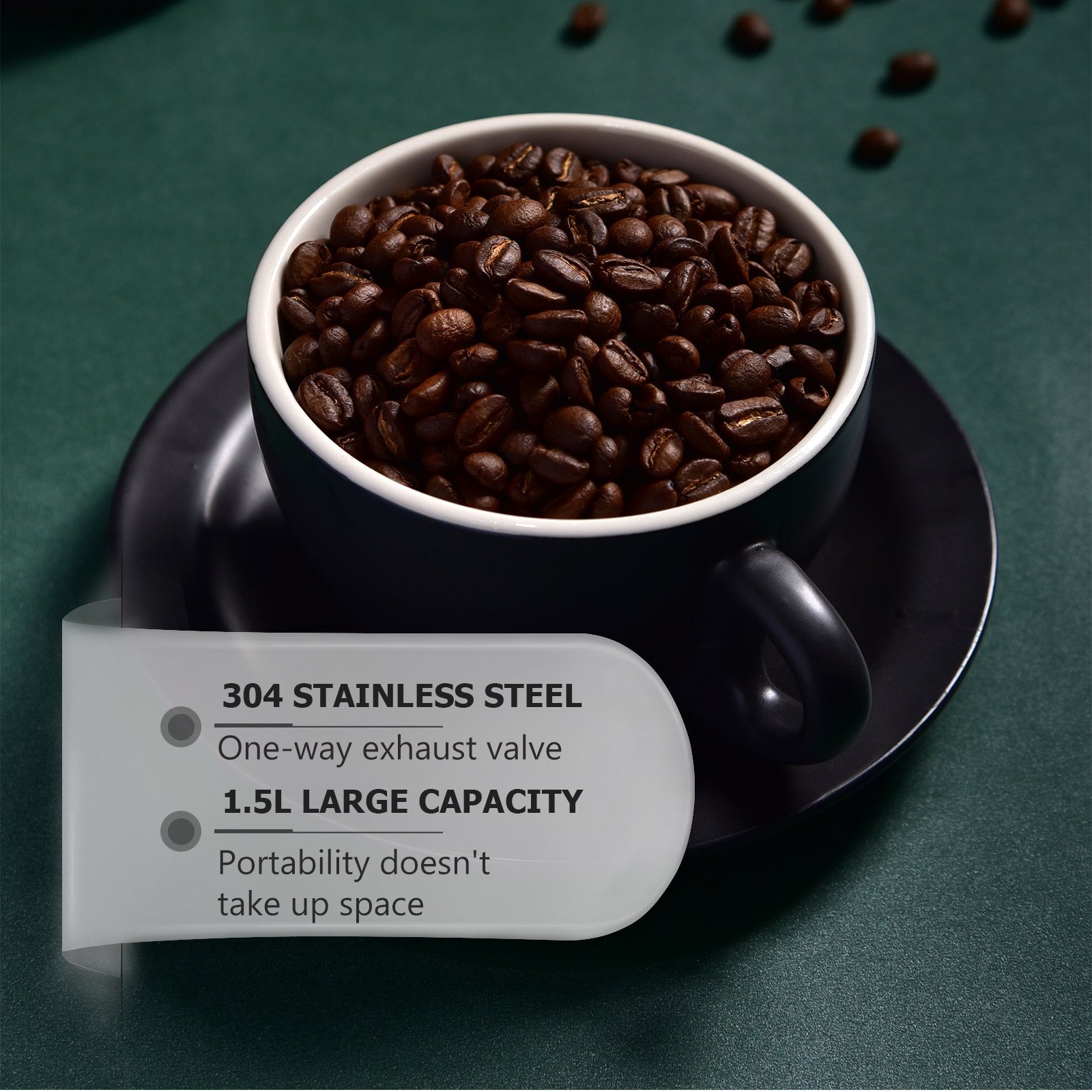 1 unidad: tarro hermético de a - Coffee Tea Beans reseña y precio