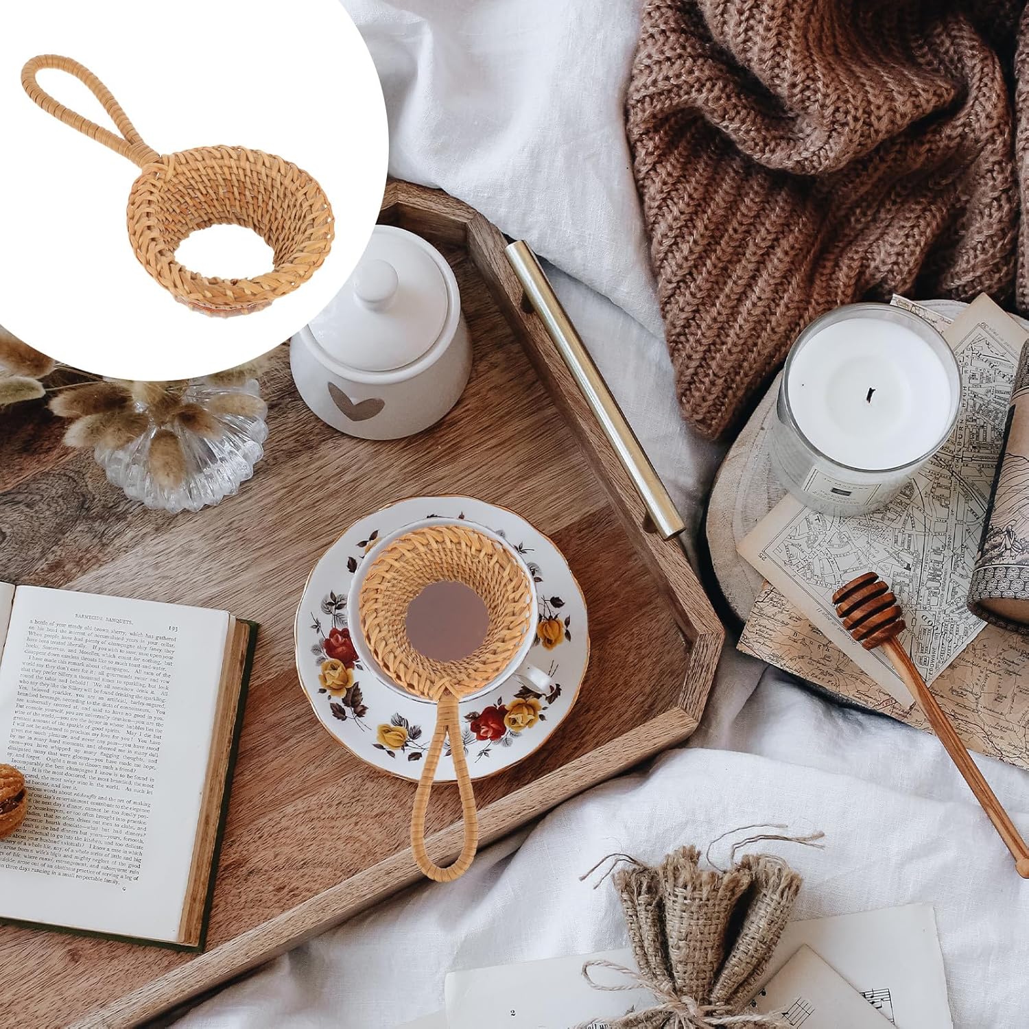 Colador de Té de Ratán Hecho a - Tea Strainer Mesh reseña y precio