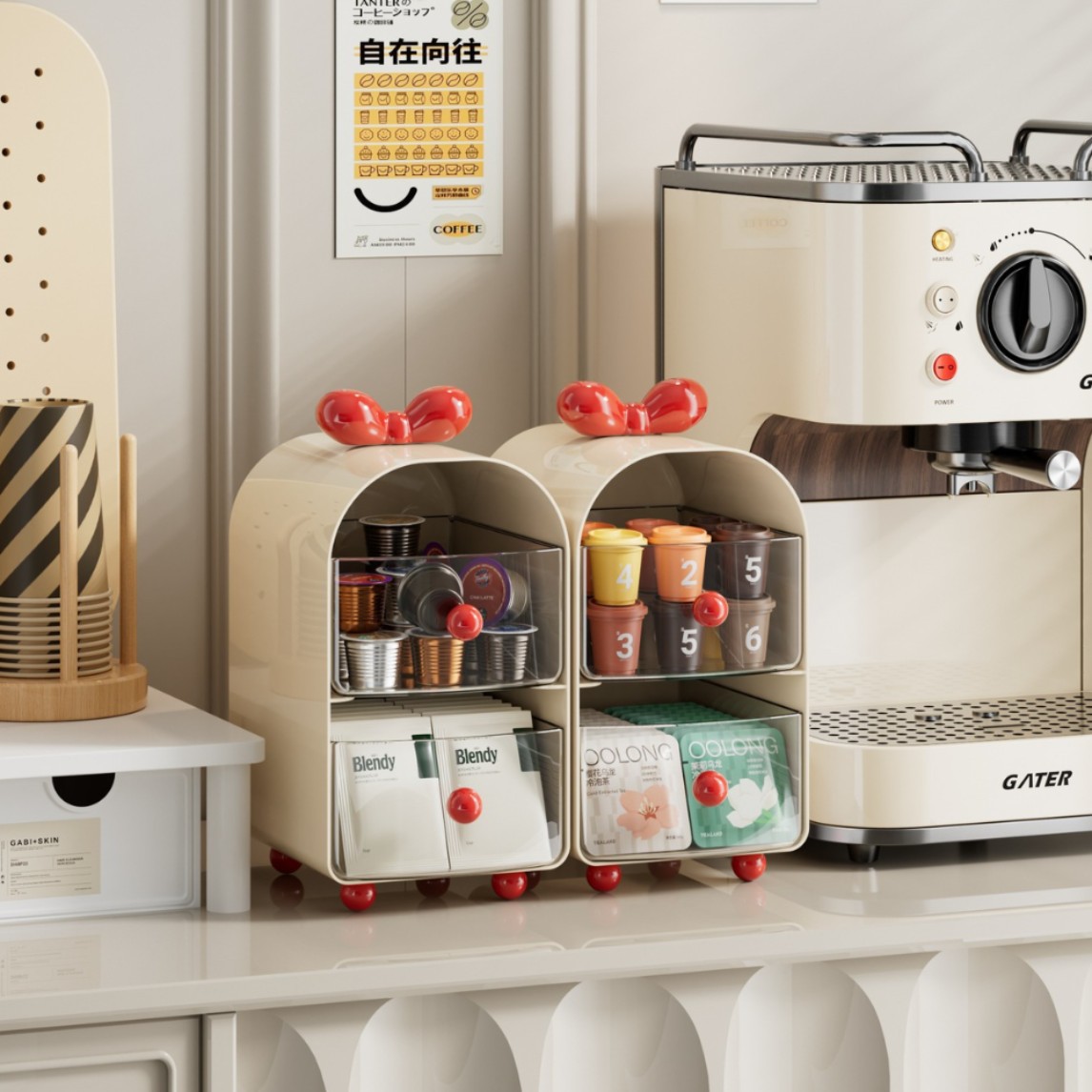 Organizador de Cápsulas de Caf - Coffee Tea Drawer Organizer reseña y precio